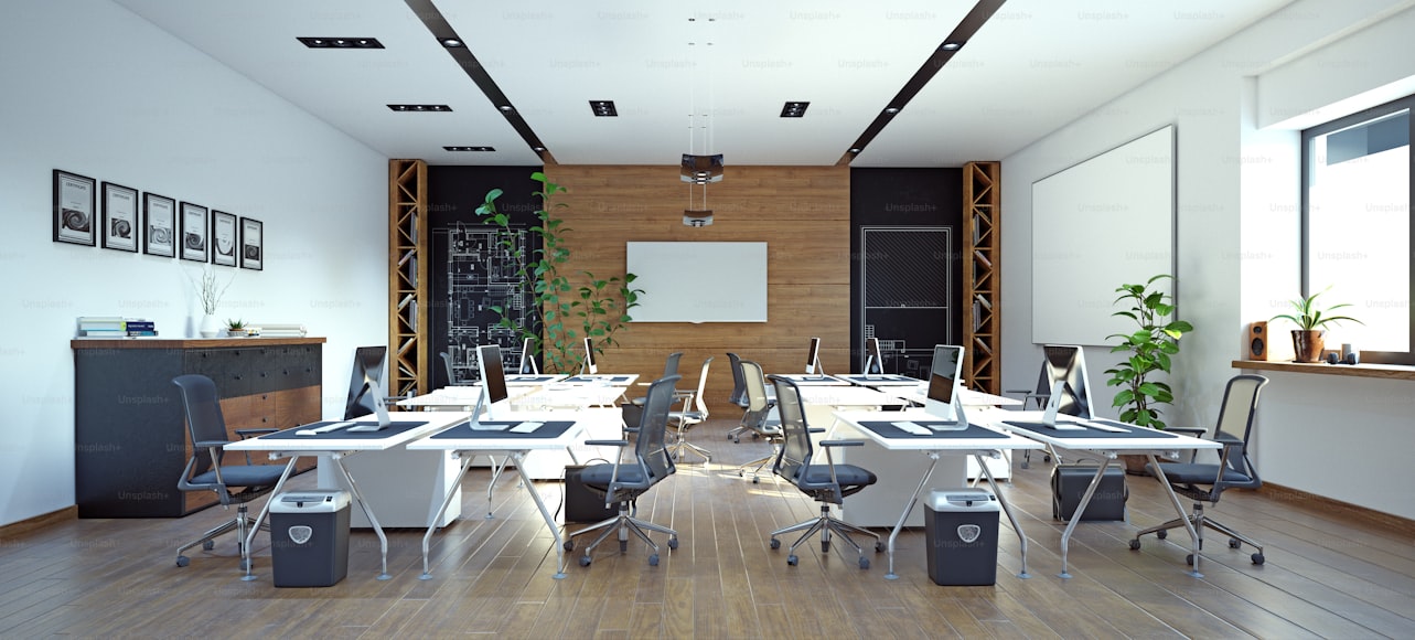 Modern office workspace